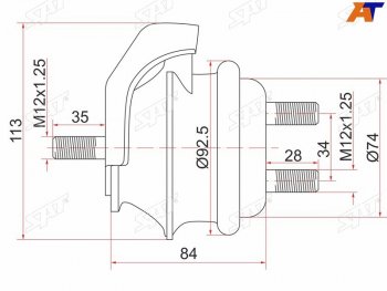 1 759 р. Опора двигателя FR SAT  Toyota Mark 2  X110 - Verossa  с доставкой в г. Владивосток. Увеличить фотографию 2