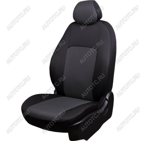 5 999 р. Комплект чехлов для сидений (РЗС 60/40 3Г Жаккард) Дублин Lord Autofashion Mitsubishi ASX дорестайлинг (2010-2012) (черный, вставка Сеул серая)  с доставкой в г. Владивосток