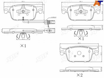 1 439 р. Колодки тормозные перед FL-FR SAT  Audi A4 ( B8,  B9) - S5  8T  с доставкой в г. Владивосток. Увеличить фотографию 1