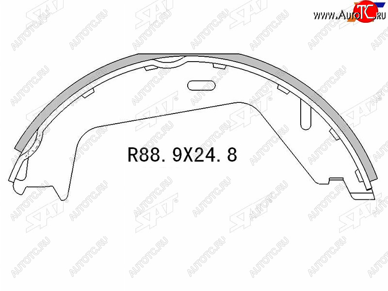 1 189 р. Колодки тормозные барабанные задние LH-RH SAT  Volvo S60  RS,RH седан - XC90  C  с доставкой в г. Владивосток