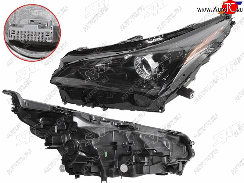 28 599 р. Фара левая (LED, с электрокорректором) SAT  Lexus NX200  Z10 (2017-2021) рестайлинг  с доставкой в г. Владивосток