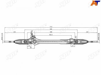 Рейка рулевая LHD SAT Toyota (Тойота) RAV4 (рав)  XA30 (2003-2013) XA30 5 дв. удлиненный дорестайлинг, 5 дв. 1-ый рестайлинг, 5 дв. удлиненный 1-ый рестайлинг, 5 дв. 2-ой рестайлинг, 5 дв. удлиненный 2-ой рестайлинг