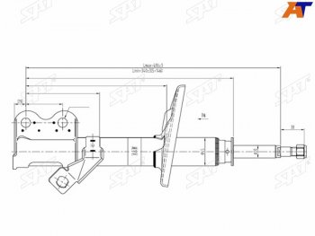 3 299 р. Стойка передняя RH SAT Toyota Sprinter E100 дорестайлинг седан (1991-1993)  с доставкой в г. Владивосток. Увеличить фотографию 2