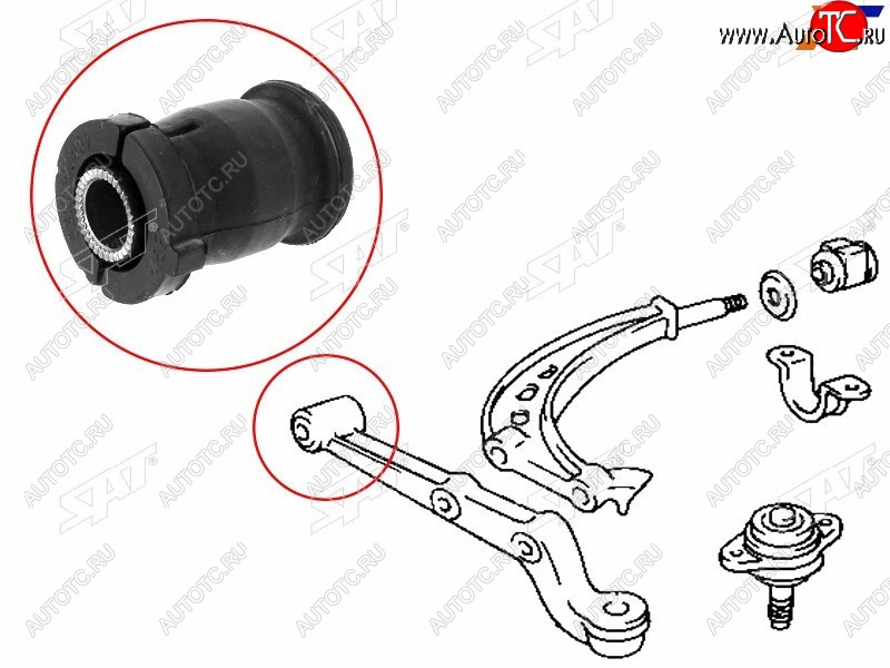 479 р. Сайлентблок переднего рычага FR SAT  Toyota Estima Emina  XR10, XR20 - Estima Lucida  XR10,20  с доставкой в г. Владивосток