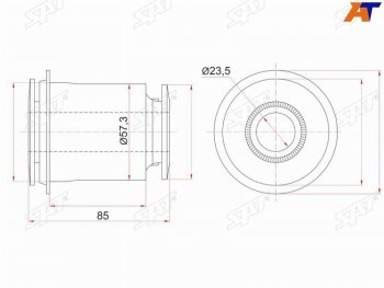 899 р. Сайлентблок переднего нижнего рычага FR SAT Toyota Tundra XK50 дорестайлинг (2007-2009)  с доставкой в г. Владивосток. Увеличить фотографию 1