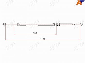 Трос ручного тормоза RH-LH SAT BMW 3 серия E91 универсал дорестайлинг (2004-2008)