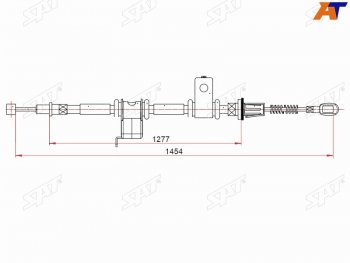 Трос ручного тормоза RH SAT Chevrolet Captiva CN202S дорестайлинг (2018-2024)