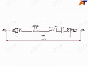 Трос ручного тормоза RH SAT Ford Mondeo Mk4,BD дорестайлинг, седан (2007-2010)