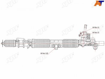 Рейка рулевая LHD SAT Honda (Хонда) CR-V (СР-В)  RD4,RD5,RD6,RD7,RD9  (2001-2006) RD4,RD5,RD6,RD7,RD9  дорестайлинг, рестайлинг