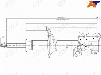 Стойка передняя LH SAT Nissan Almera G15 седан (2012-2019)