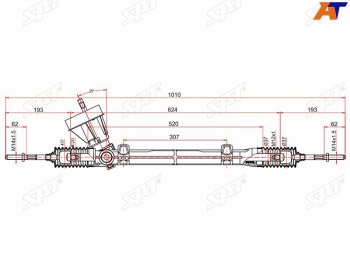 Рейка рулевая без ГУ LHD SAT Лада Ларгус рестайлинг R90 (2021-2025)