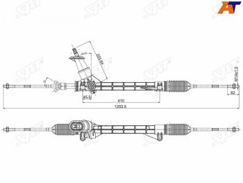 8 849 р. Рейка рулевая LHD SAT Volkswagen Polo 5 седан рестайлинг (2015-2020)  с доставкой в г. Владивосток. Увеличить фотографию 2