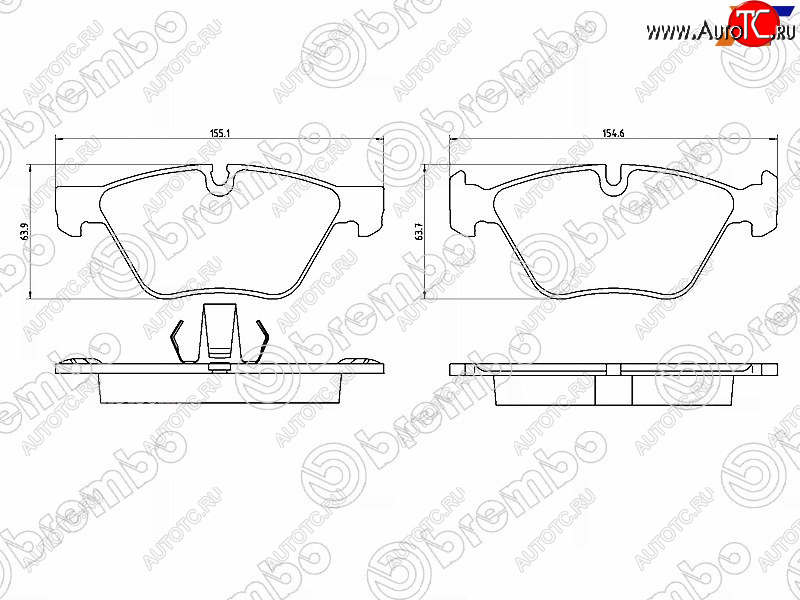 5 299 р. Колодки тормозные передние FL-FR SAT BMW 5 серия F10 рестайлинг, седан (2013-2017)  с доставкой в г. Владивосток