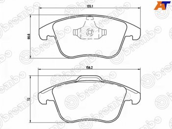 Колодки тормозные перед FL-FR SAT Land Rover Freelander L359 дорестайлинг (2006-2010)