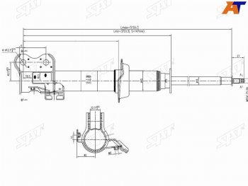 Стойка передняя RH SAT Nissan Micra K11 5 дв. дорестайлинг (1992-2000)