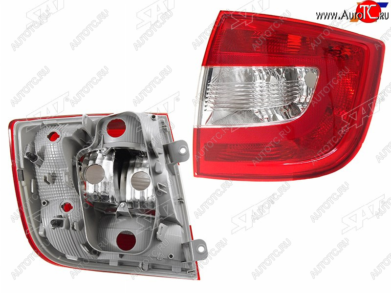 2 859 р. Фонарь задний правый SAT Skoda Rapid NH3 дорестайлинг лифтбэк (2012-2017)  с доставкой в г. Владивосток