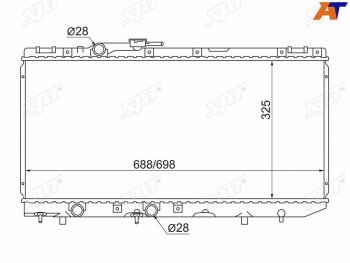 Радиатор SAT Toyota Corsa L50 седан дорестайлинг (1994-1997)