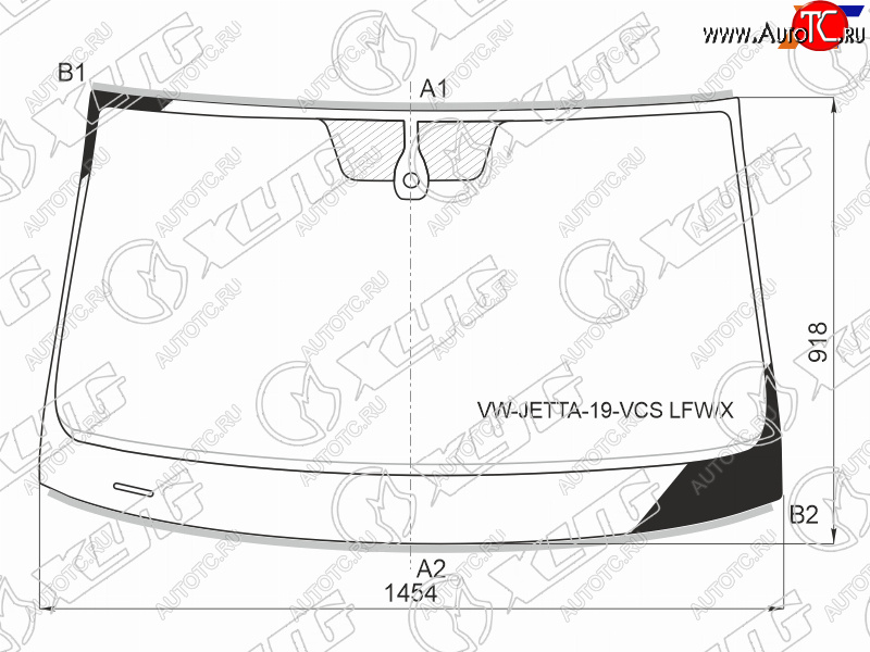 13 399 р. Стекло лобовое (Датчик дождя Молдинг) XYG  Volkswagen Jetta  A7 (2018-2022) седан дорестайлинг  с доставкой в г. Владивосток