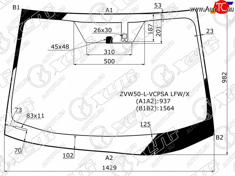 15 899 р. Стекло лобовое (Антенна Датчик дождя) XYG  Toyota Prius  XW50 (2015-2025) дорестайлинг, рестайлинг  с доставкой в г. Владивосток