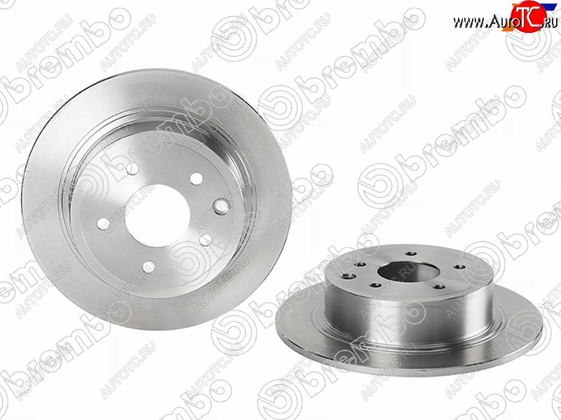 4 849 р.  Диск тормозной задний Ø291.5 BREMBO  Nissan Juke (1 YF15), Qashqai (1), Qashqai +2 (1), Serena (C26,  C27), Teana (1 J31,  2 J32,  3 L33)  с доставкой в г. Владивосток