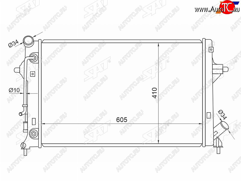 13 649 р. Радиатор охлаждающей жидкости SAT   KIA Seltos - Soul  SK3  с доставкой в г. Владивосток