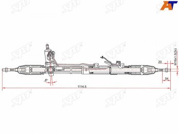 Рейка рулевая 2,7 LHD SAT Hyundai Santa Fe SM (2000-2012)