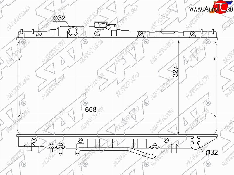 7 999 р. Радиатор SAT Toyota Corona T190 седан дорестайлинг (1992-1994)  с доставкой в г. Владивосток