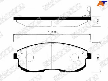 Колодки тормозные перед FR-FL SAT Nissan Juke 1 YF15 рестайлинг (2014-2020)