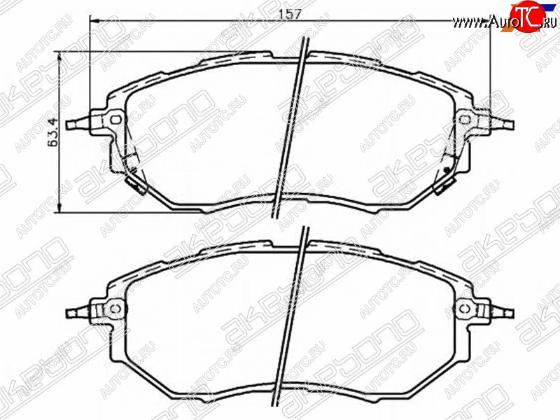 2 699 р. Колодки тормозные перед FL-FR SAT  Subaru Legacy  BH/BE12 (1998-2003) универсал  с доставкой в г. Владивосток