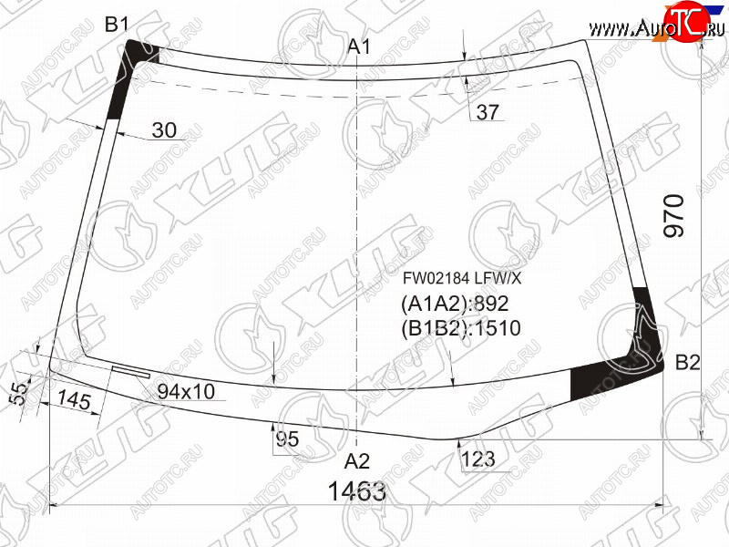 6 199 р. Стекло лобовое XYD  Honda Civic  ES (2000-2006) седан дорестайлинг, седан рестайлинг  с доставкой в г. Владивосток