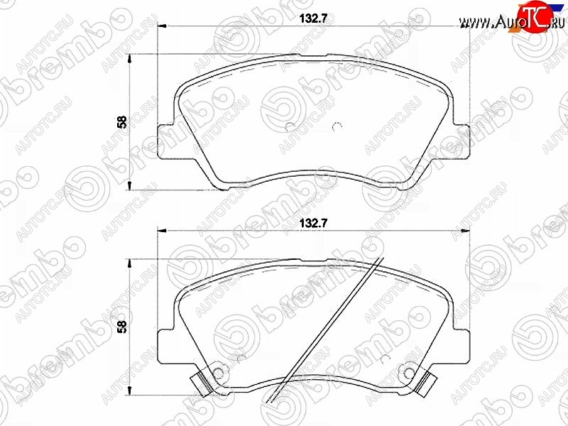 4 379 р. Колодки тормозные передние FR-FL SAT  Hyundai Solaris HCR седан дорестайлинг (2017-2020)  с доставкой в г. Владивосток