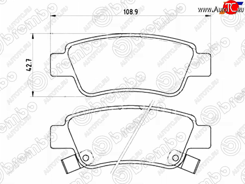 3 999 р. Колодки тормозные задние RH-LH SAT Honda CR-V RE1,RE2,RE3,RE4,RE5,RE7 дорестайлинг (2007-2010)  с доставкой в г. Владивосток