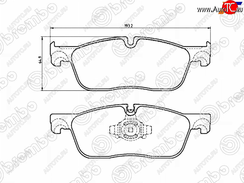 8 649 р. Колодки тормозные передние FL-FR SAT Land Rover Range Rover Velar 1 L560 (2017-2024)  с доставкой в г. Владивосток