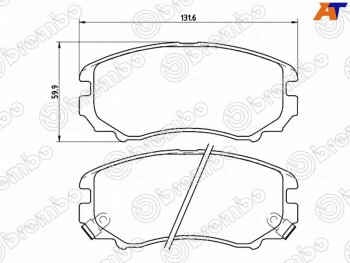 Колодки тормозные перед FR-FL SAT KIA Soul PS дорестайлинг (2014-2016)