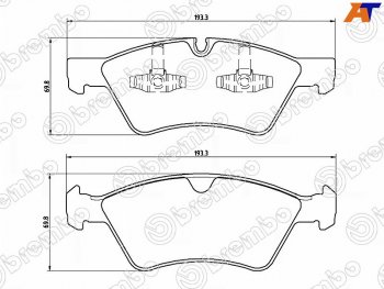 Колодки тормозные передние FL-FR SAT Mercedes-Benz G class W463 5 дв. 2-ой рестайлинг (1998-2002)