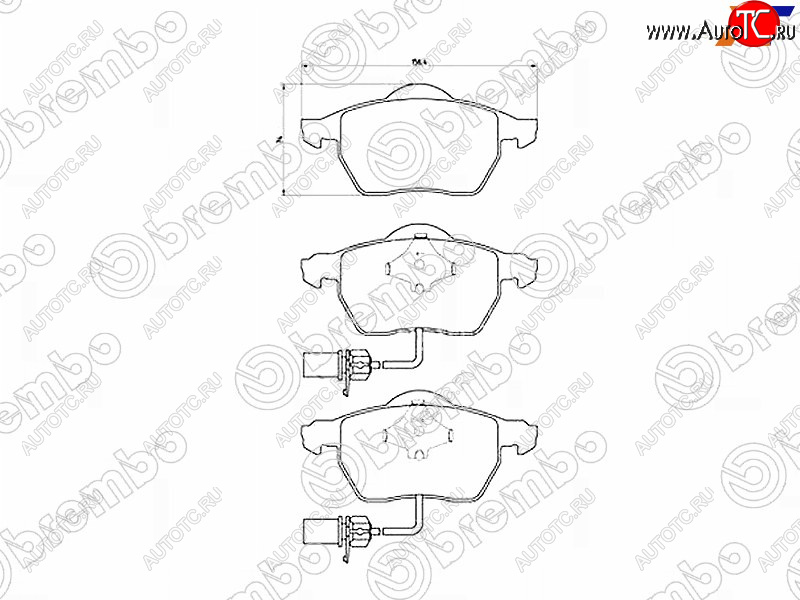 5 449 р. Колодки тормозные FR SAT  Audi A6 C5 дорестайлинг, седан (1997-2001)  с доставкой в г. Владивосток