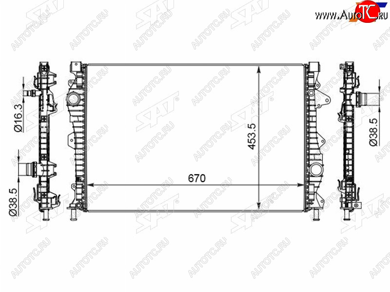 16 999 р. Радиатор охлаждающей жидкости SAT   Land Rover Discovery Sport  L550 - Range Rover Evoque  1 L538  с доставкой в г. Владивосток