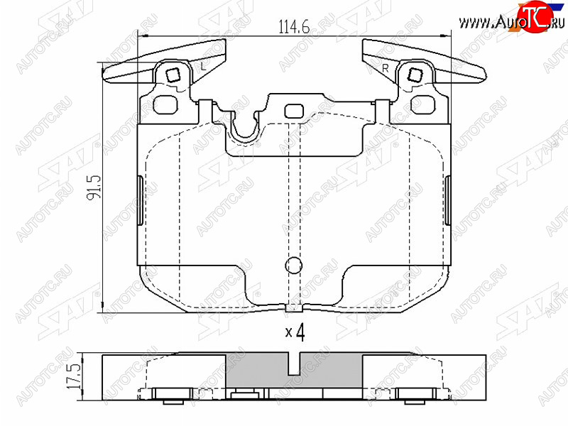 2 059 р. Колодки тормозные передние FL-FR SAT BMW 1 серия F20 хэтчбэк 5 дв. дорестайлинг (2012-2015)  с доставкой в г. Владивосток