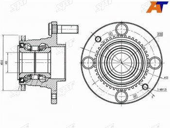 Ступичный узел задн. SAT Mazda 323 BA дорестайлинг седан (1994-1996)