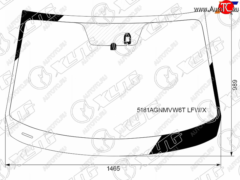 7 249 р. Стекло лобовое (Датчик дождя) XYG  Mazda 3/Axela  BM (2016-2019) рестайлинг седан, рестайлинг, хэтчбэк  с доставкой в г. Владивосток