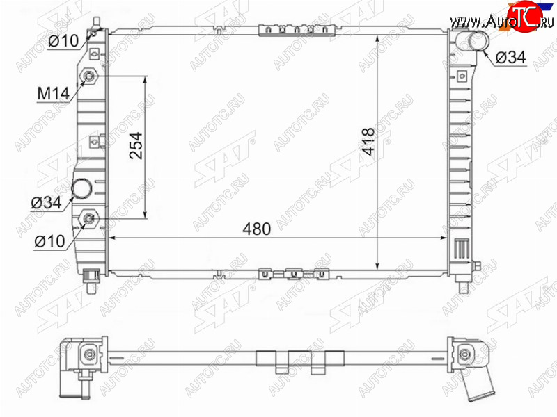6 549 р. Радиатор SAT Chevrolet Aveo T200 хэтчбек 5 дв (2002-2008)  с доставкой в г. Владивосток