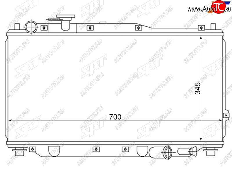 5 949 р. Радиатор охлаждающей жидкости SAT   KIA Sephia - Spectra  с доставкой в г. Владивосток