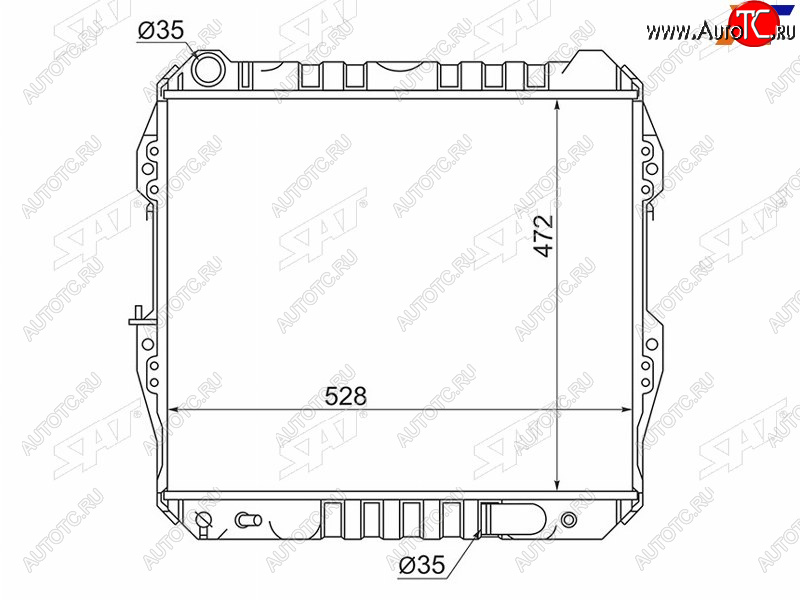 13 749 р. Радиатор SAT  Toyota 4Runner  N120,N130 - Hilux Surf  N120,N130  с доставкой в г. Владивосток