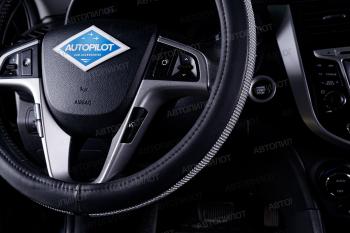 549 р. Оплетки на руль (37-39см BLW-025 кож/зам) Автопилот Peugeot 4008 (2012-2017) (черный)  с доставкой в г. Владивосток. Увеличить фотографию 3