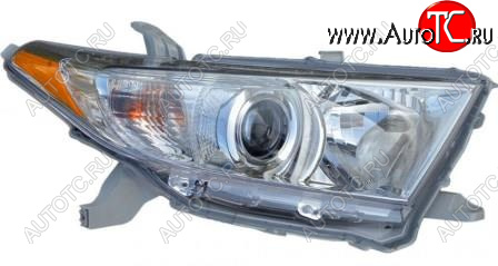 13 599 р. Правая фара (корректор) BodyParts  Toyota Highlander XU40 рестайлинг (2010-2013)  с доставкой в г. Владивосток