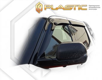 2 159 р. Дефлектора окон CA-Plastic  Toyota Tundra  XK70 (2021-2024) (серый Сlassic полупрозрачный)  с доставкой в г. Владивосток. Увеличить фотографию 2