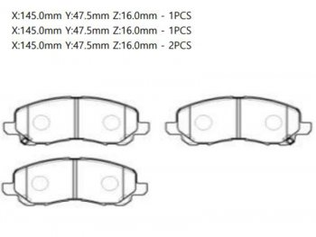 Колодки тормозные перед FR-FL SAT Mitsubishi Lancer Cedia 9 CS универсал (2000-2003)