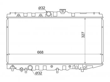 5 599 р. Радиатор SAT  Toyota Corona  T190 (1992-1994) седан дорестайлинг (применимо Toyota Corolla (E90) 87-92 Carina (T170) 88-92 Corolla Levin 87-91 Corona (T170) 87-)  с доставкой в г. Владивосток. Увеличить фотографию 1