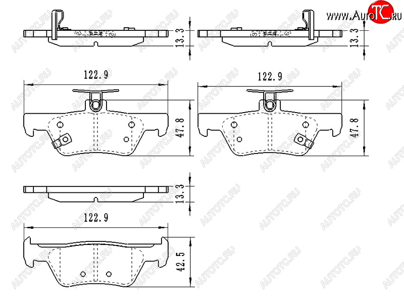 1 299 р. Колодки тормозные задние RH-LH SAT  Honda Fit ( 3 GP,GK,  4 GR) (2017-2022) 2-ой рестайлинг, дорестайлинг  с доставкой в г. Владивосток