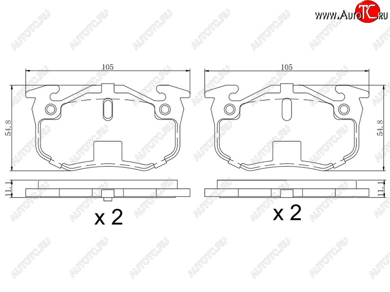 919 р. Колодки тормозные задние RH-LH SAT  Peugeot 206  седан (2006-2009), Renault Megane ( LA,  KA) (1995-2003)  с доставкой в г. Владивосток